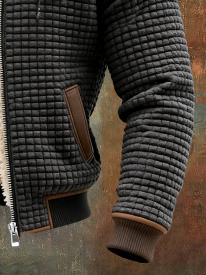 Lars | Gevoerd Wintervest met Teddy-Fleece & Wafelstructuur