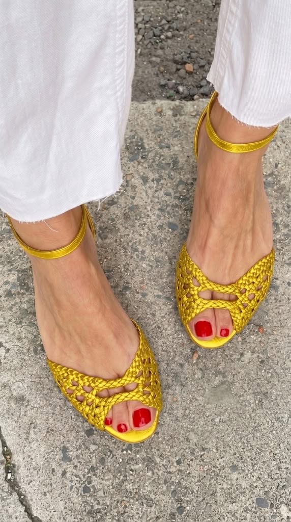 Isadora™ | Gouden Gevlochten Sandalen