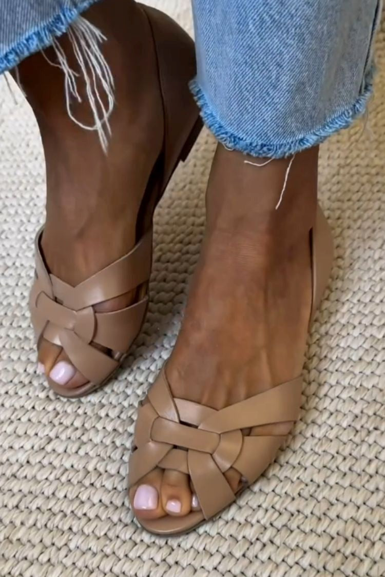 Serafina™ | Natuurlijke Geweven Sandalen