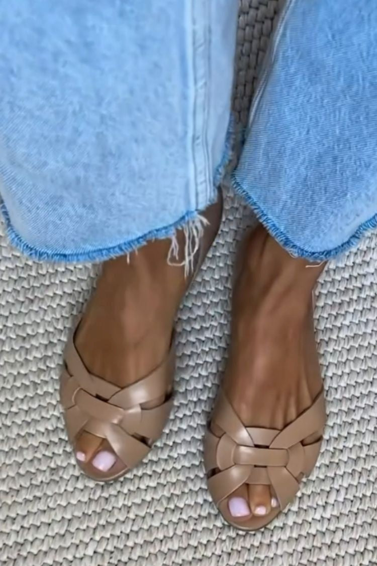 Serafina™ | Natuurlijke Geweven Sandalen
