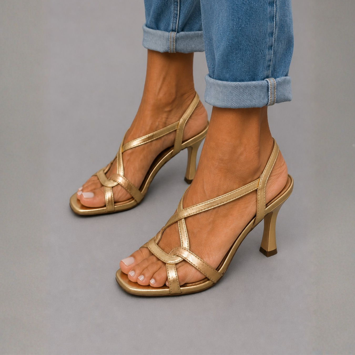 Soleil™ | Gouden sandalen, zomerse charme