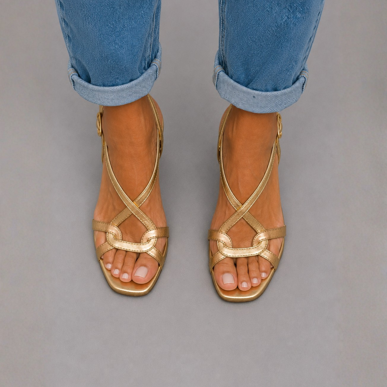 Soleil™ | Gouden sandalen, zomerse charme
