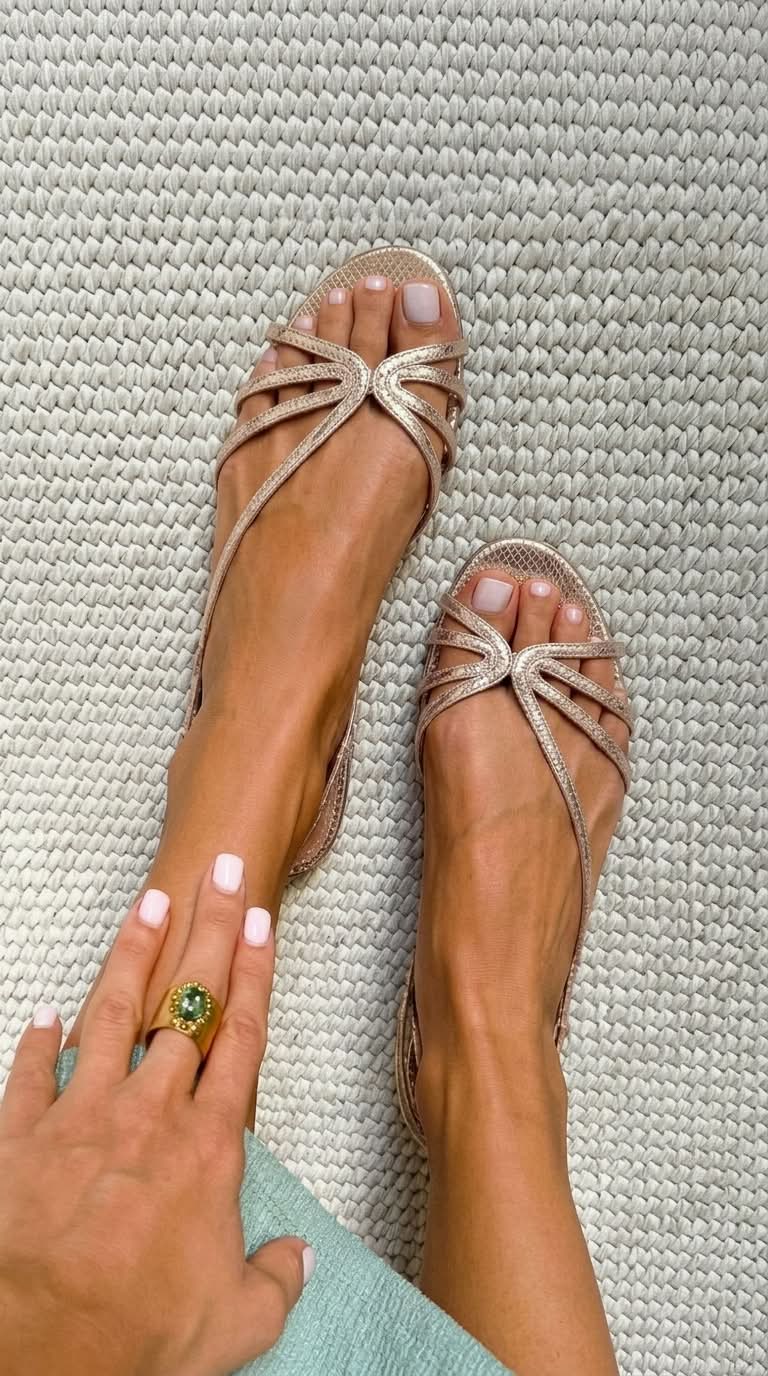 Camille™ | Gouden Sandalen, Zomerse Elegantie