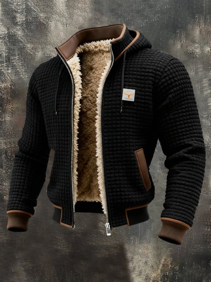 Lars | Gevoerd Wintervest met Teddy-Fleece & Wafelstructuur