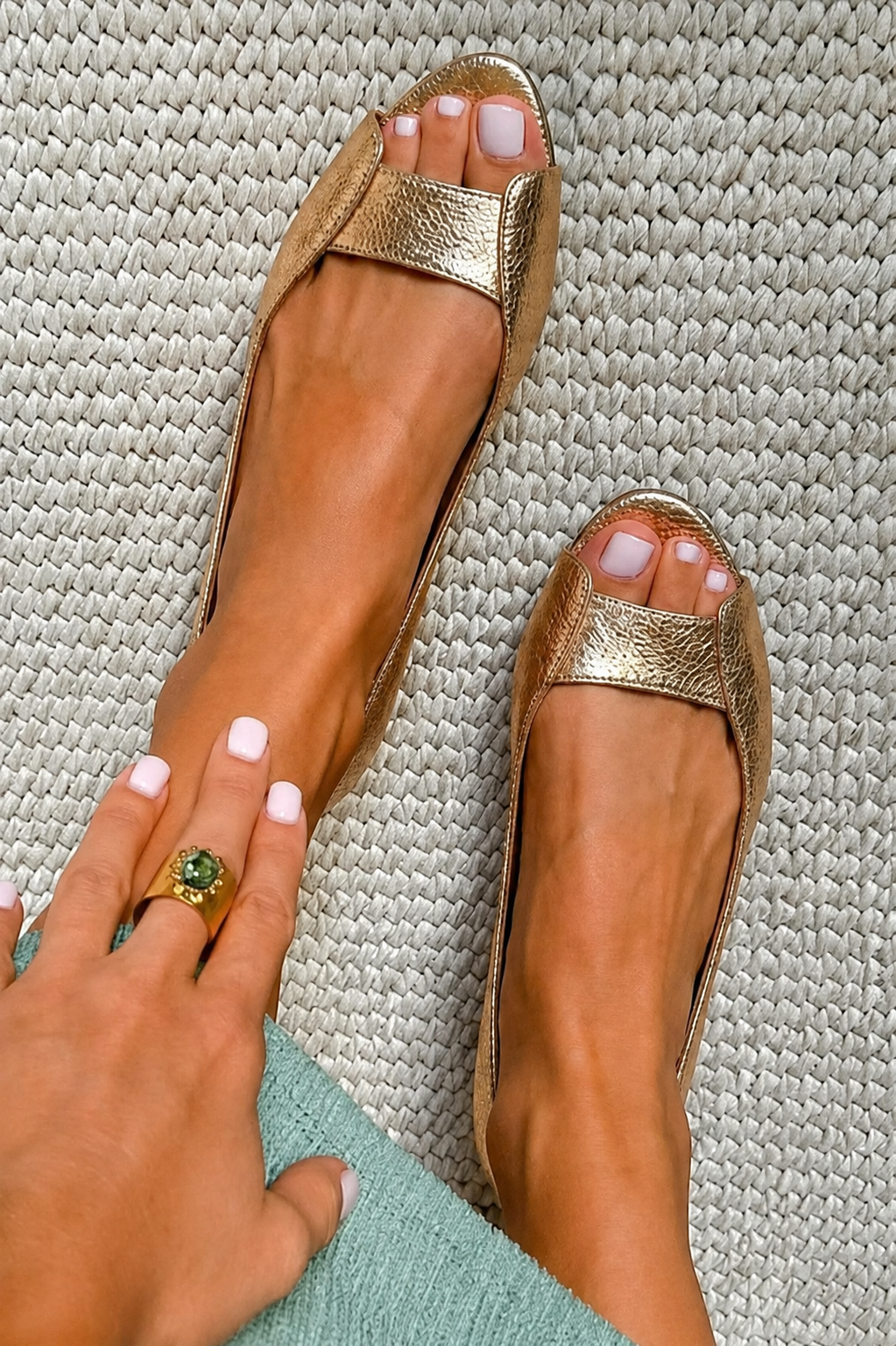 Adelina™ | Gouden sandalen comfortabel chic