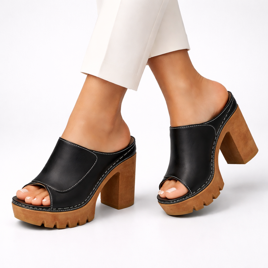 Mizella | Elegante Platform Sandalen met Dikke Hak