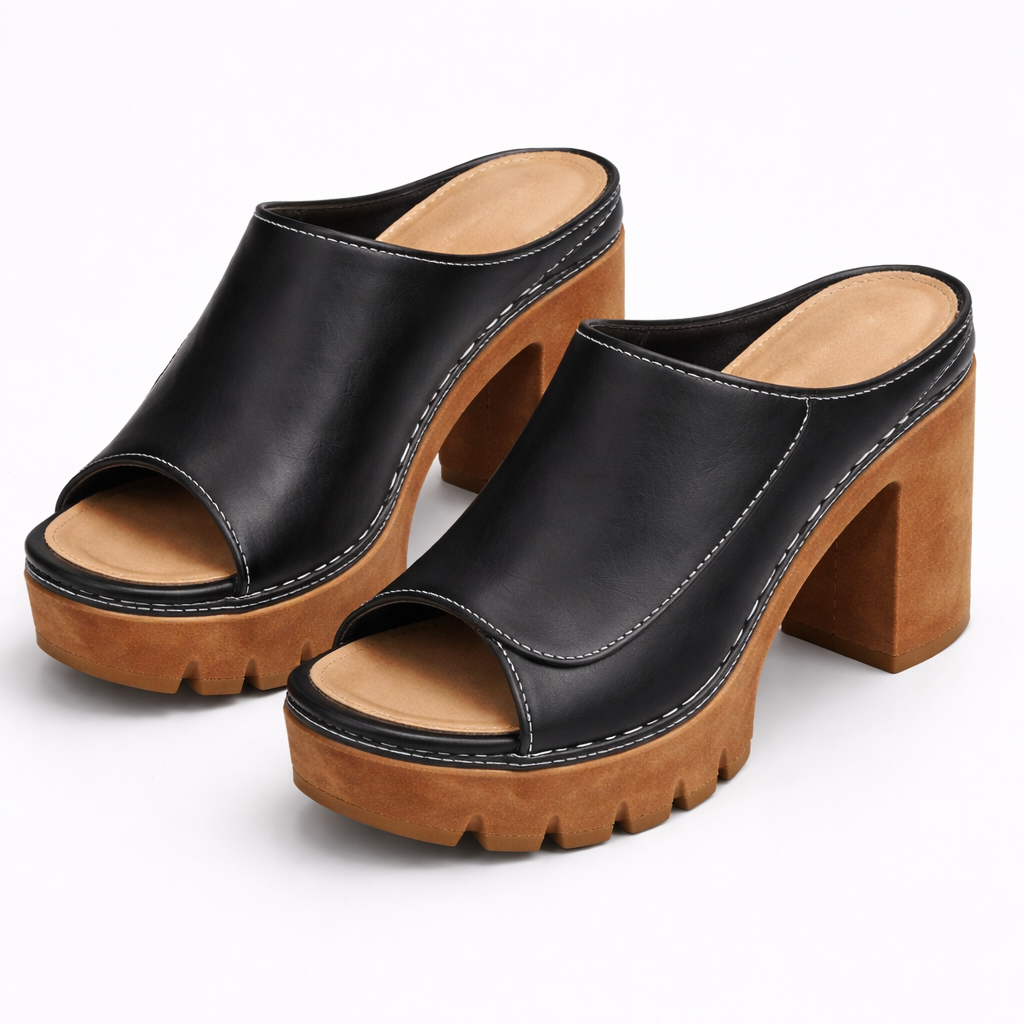 Mizella | Elegante Platform Sandalen met Dikke Hak