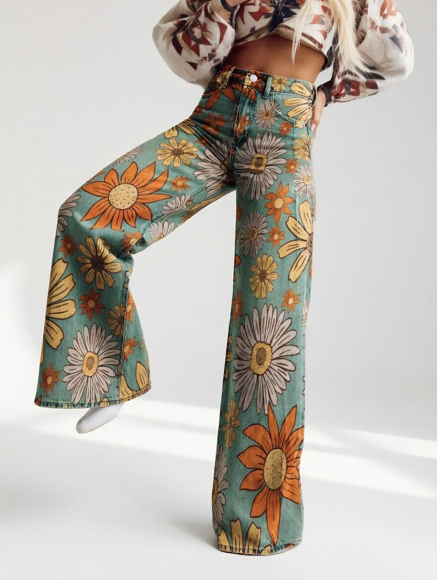 Florivane™ — Elegante retro bloemenbroek