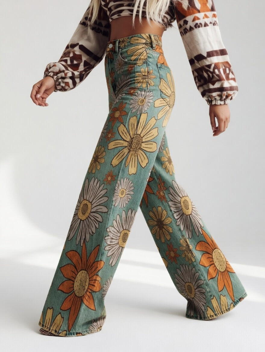 Florivane™ — Elegante retro bloemenbroek