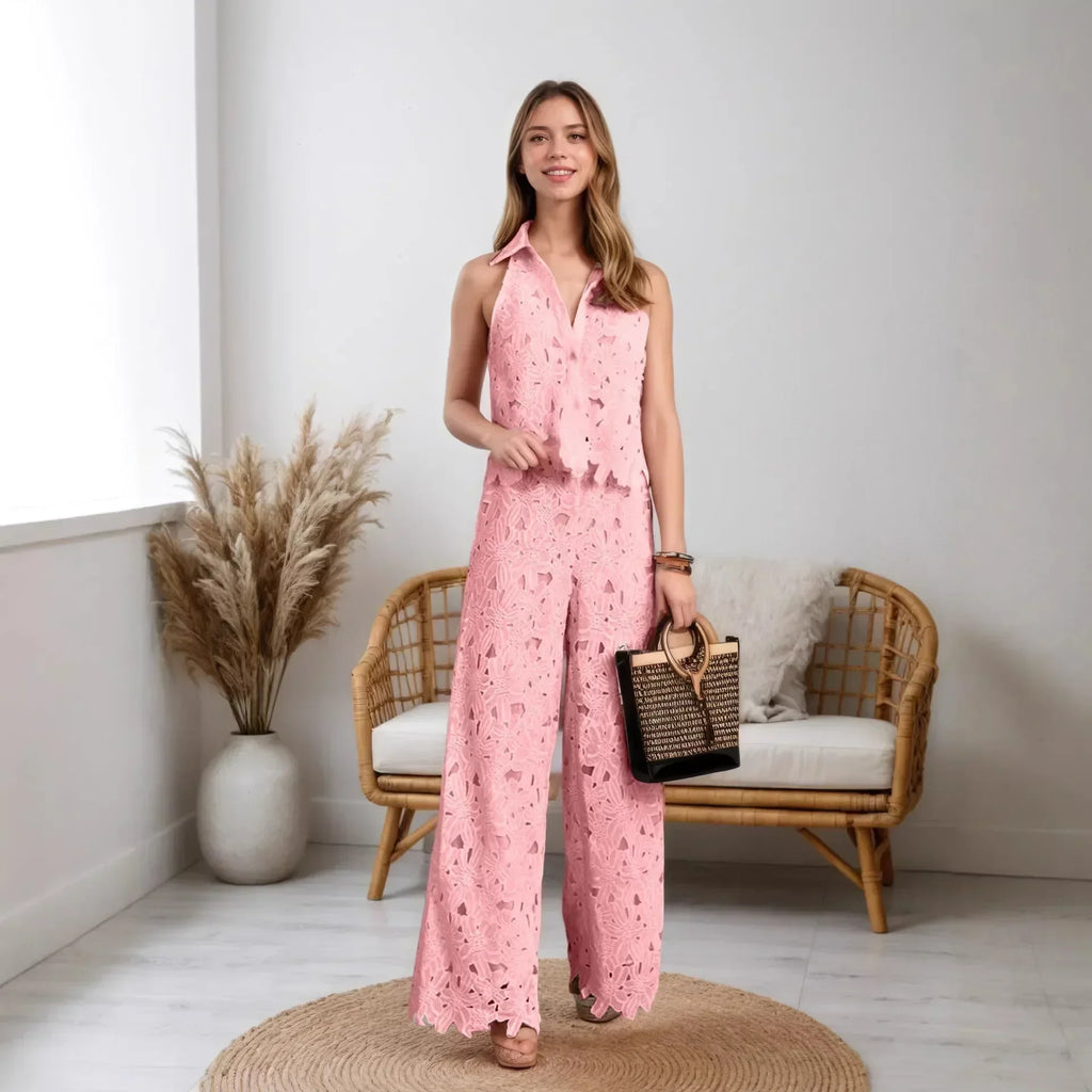 Eline™ | Elegante Tweedelige Set met Kant