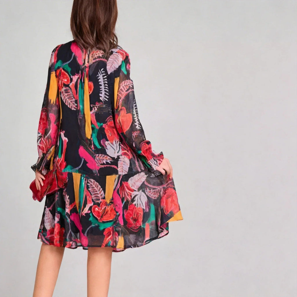 Nina™ | Midi-jurk met Bloemenprint