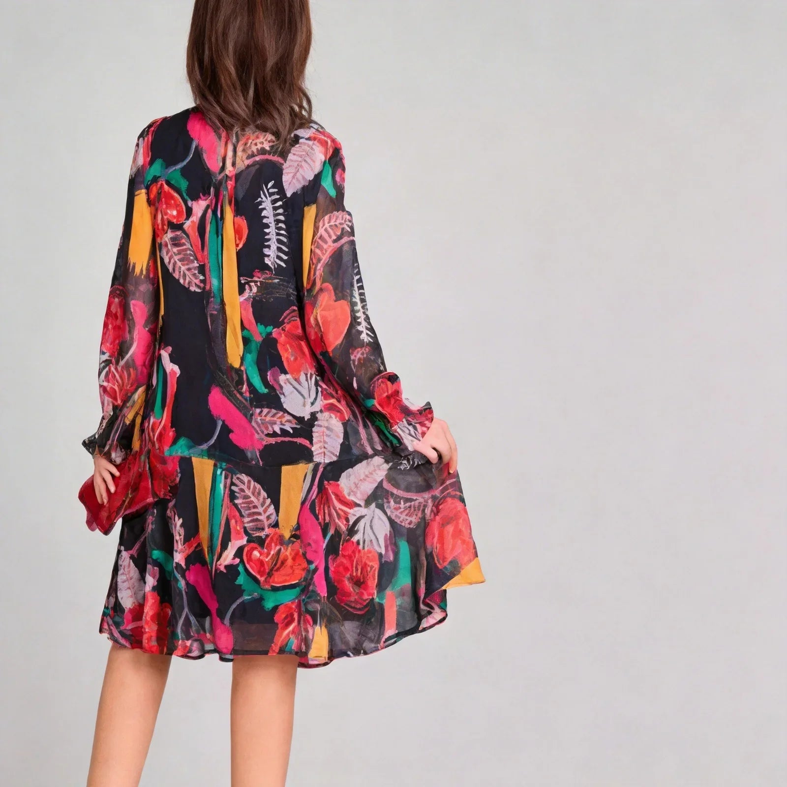 Nina™ | Midi-jurk met Bloemenprint