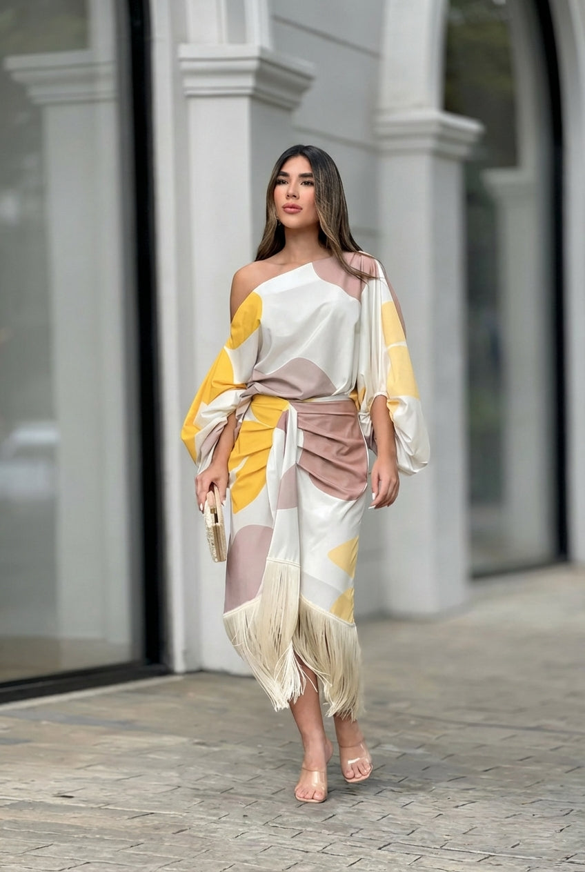 Ella™ | Elegante Jurk met Franjes