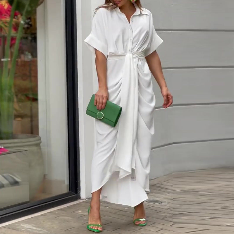 Marina™ | Elegante Overhemdjurk met Ceintuur