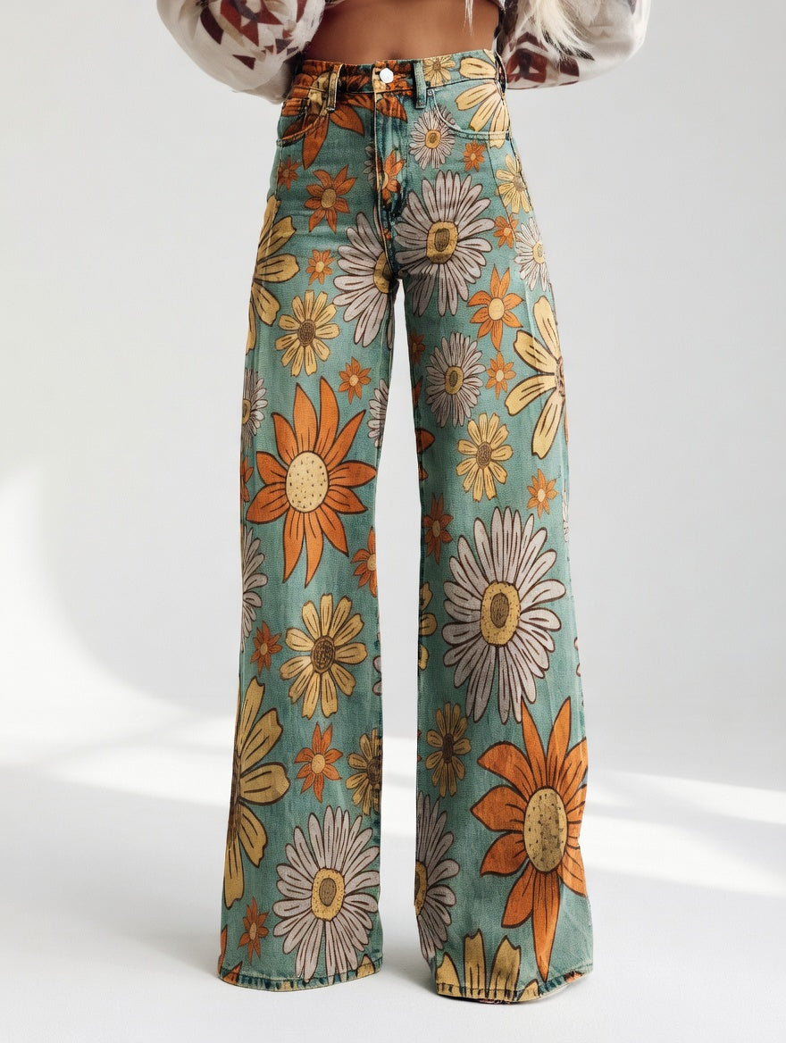 Florivane™ — Elegante retro bloemenbroek