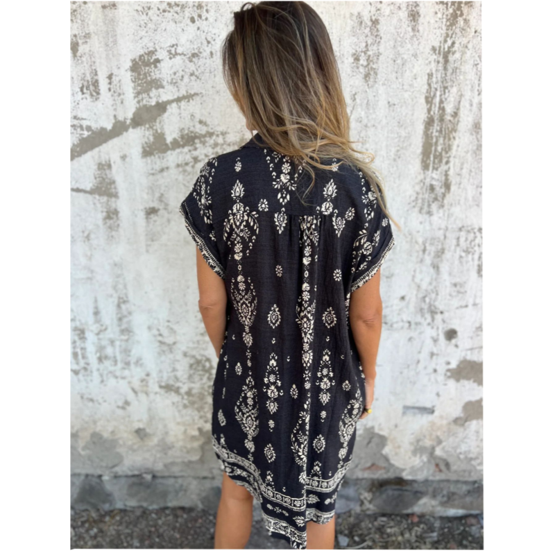 Elma™ | Boho Overhemdjurk met Zakken