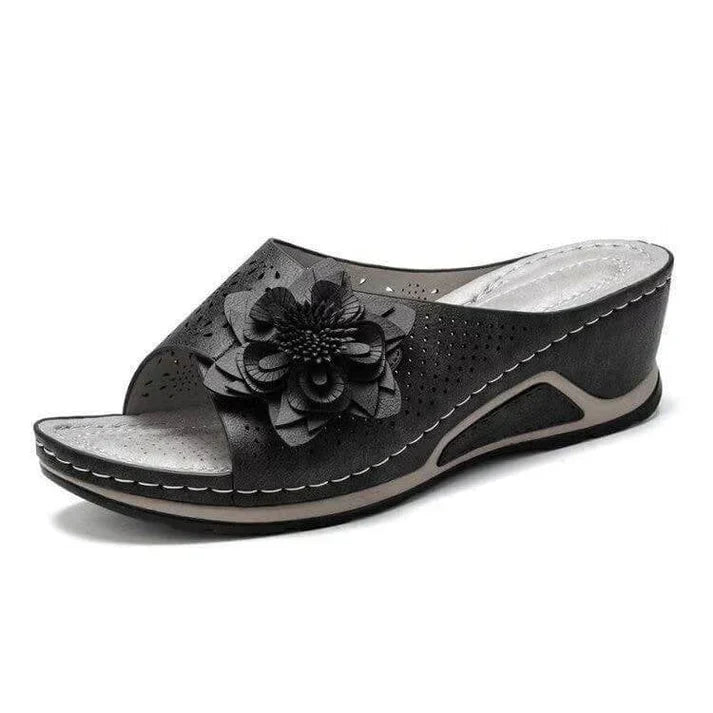 Zachte Leren Sandalen Met Steun Voor De Voorkeursboog